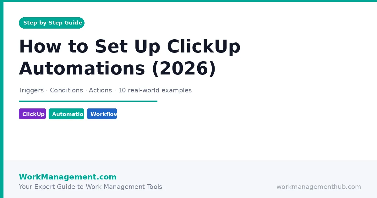 ClickUp Automations Guide 2026: How to Automate Your Workflows
