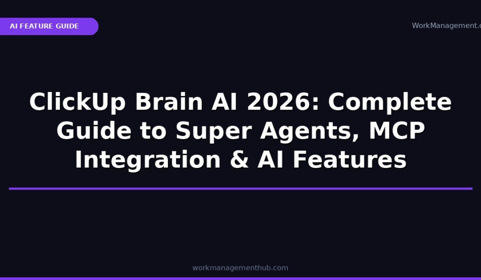 ClickUp Brain AI 2026 complete guide — WorkManagement Hub