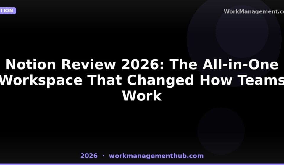 Notion Review 2026: Strengths, Weaknesses & Best Use Cases
