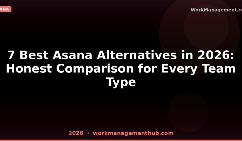 7 Best Asana Alternatives in 2026: Ranked by Features, Price & Team Fit