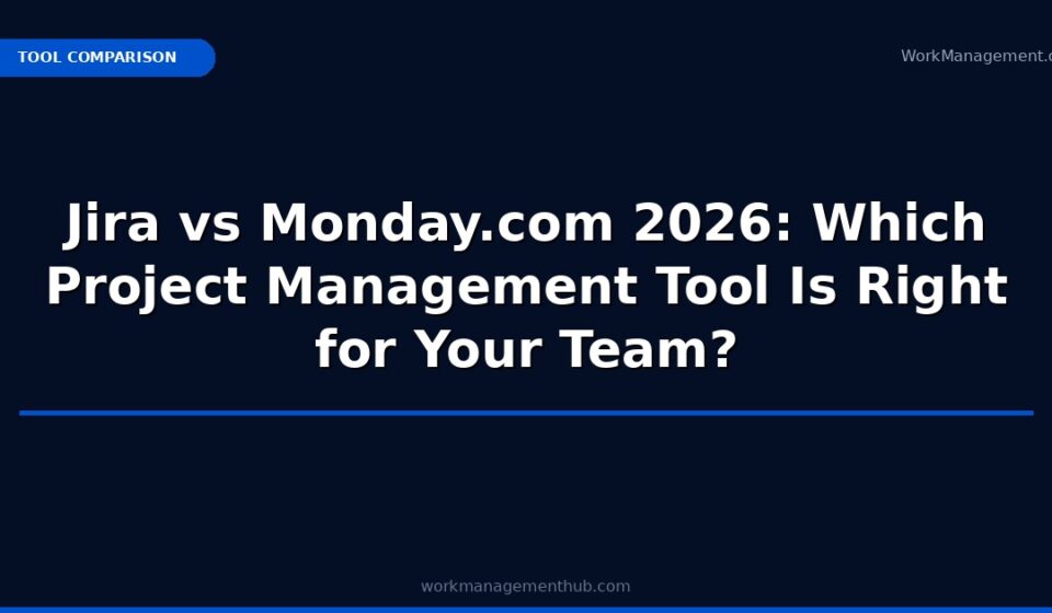Jira vs Monday.com 2026 comparison — WorkManagement Hub