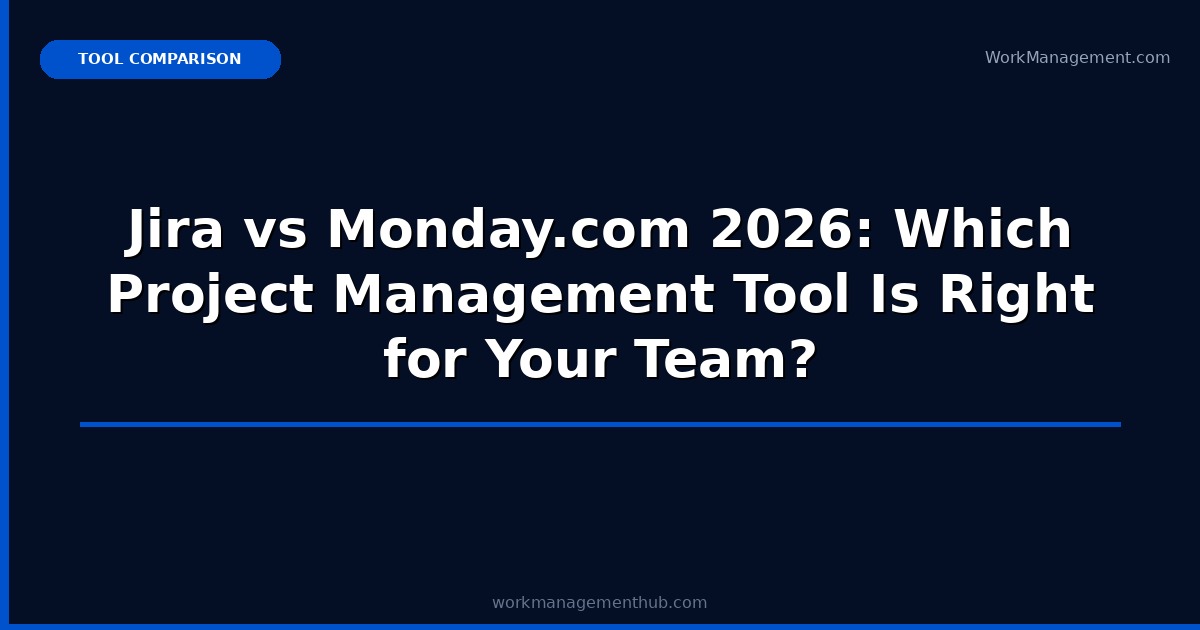 Jira vs Monday.com 2026: Which Project Management Tool Is Right for Your Team?