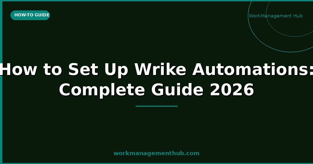 How to Set Up Wrike Automations: Complete Step-by-Step Guide 2026
