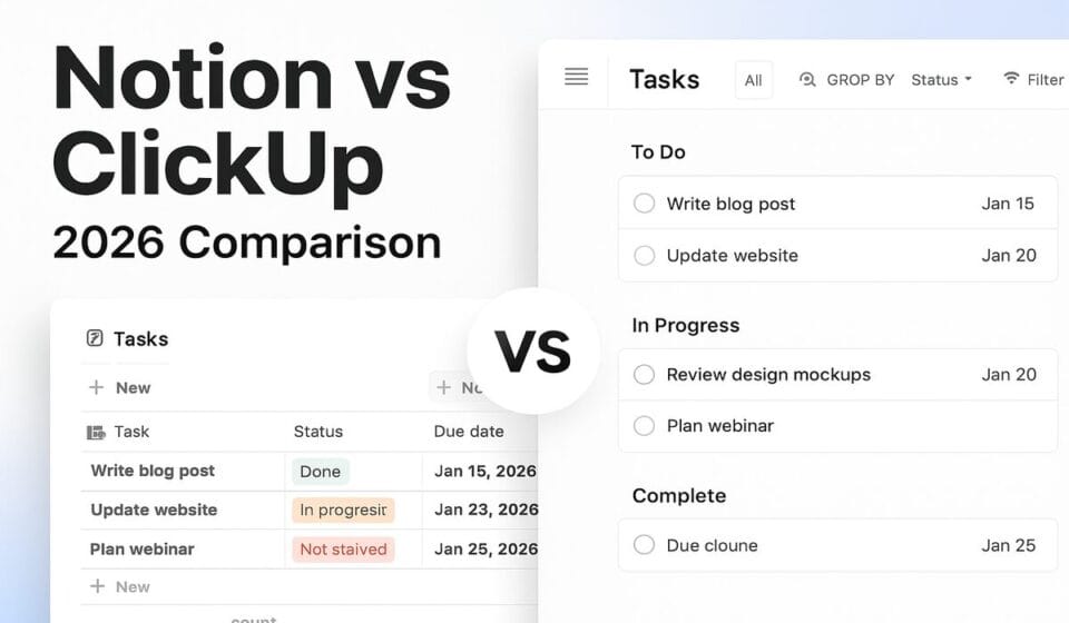 Notion vs ClickUp 2026: Which Tool Wins for Growing Teams?