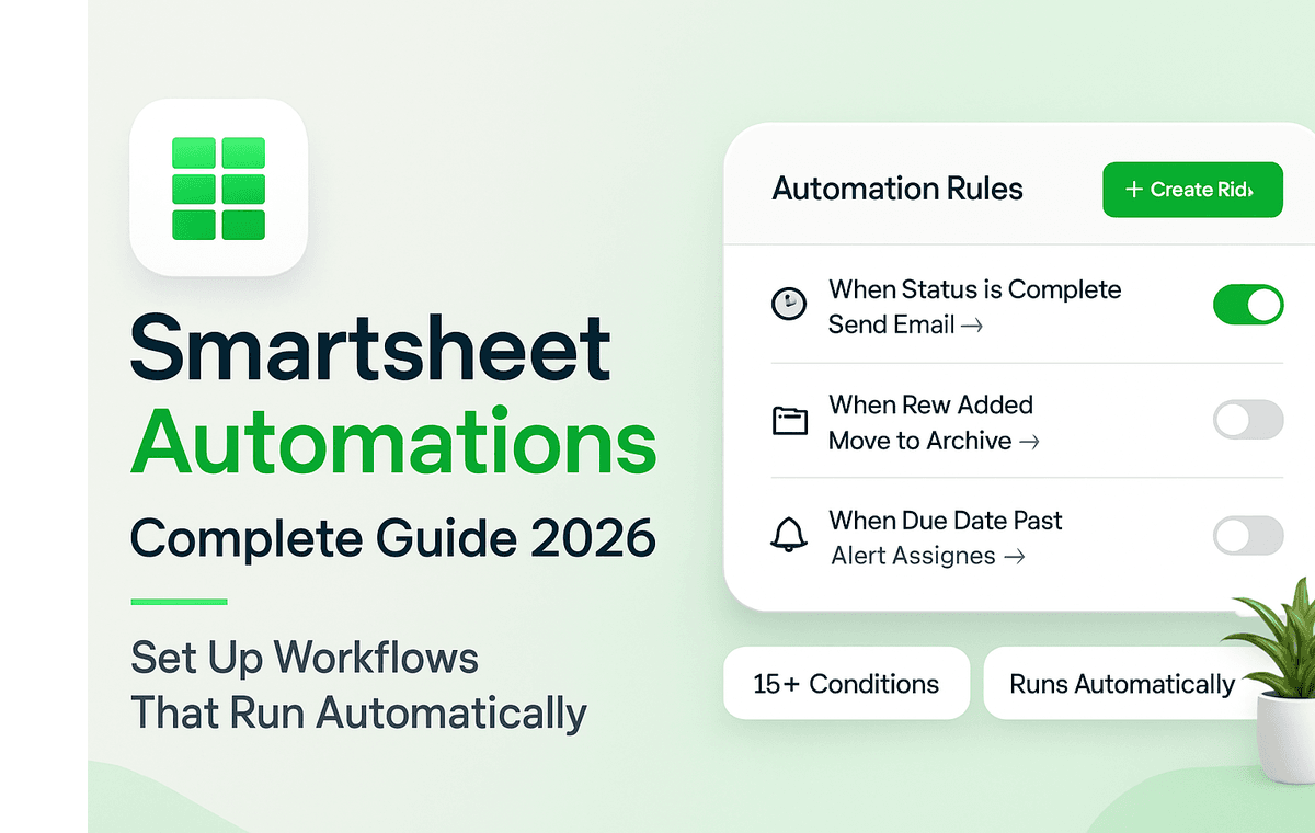 How to Set Up Smartsheet Automations: Complete Guide 2026
