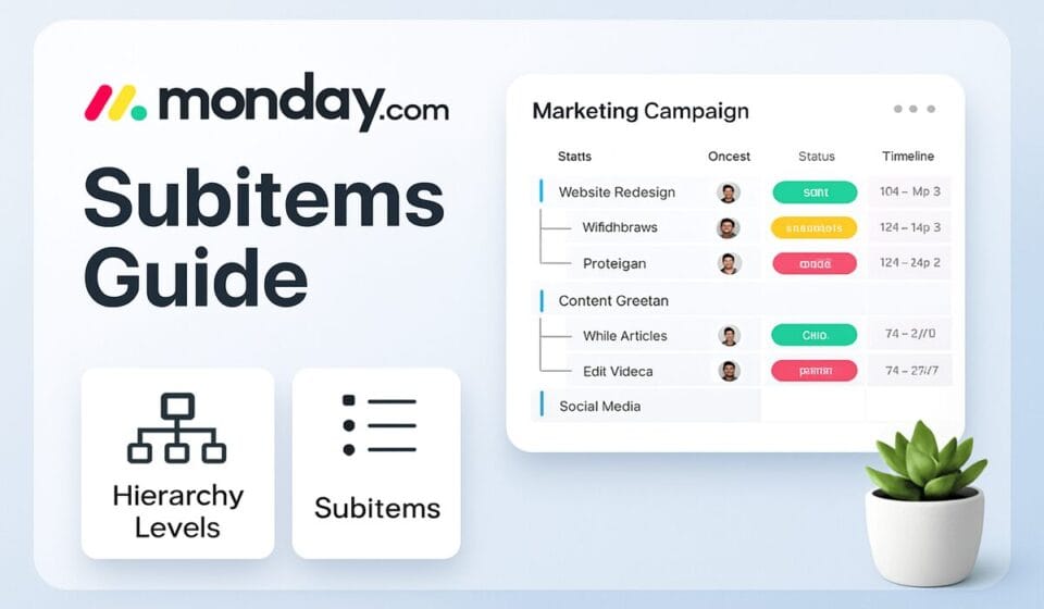 How to Set Up Monday.com Subitems in 2026: Organize Complex Tasks & Nested Work