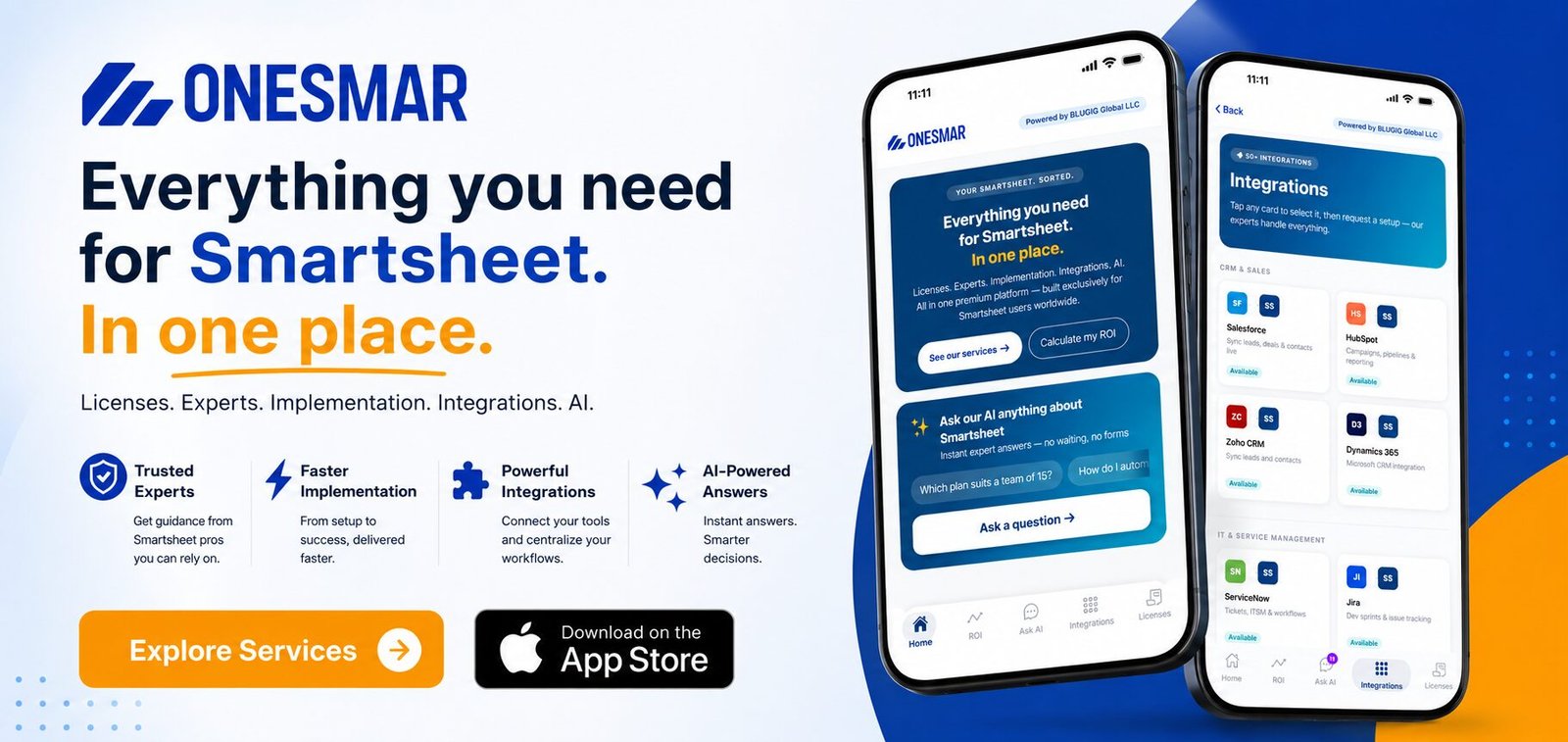 OneSMAR for Smartsheet Teams - Available on the App Store