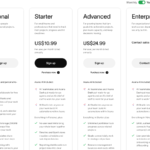 Asana pricing page showing Starter and Advanced plans with Timeline on paid tiers, checked October 19, 2026