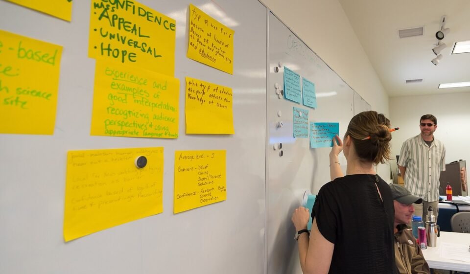 Jira Roadmap Guide 2026: Timeline View vs. Plans, Setup Steps, Dependencies, and Limits Sticky notes on a whiteboard during a planning workshop