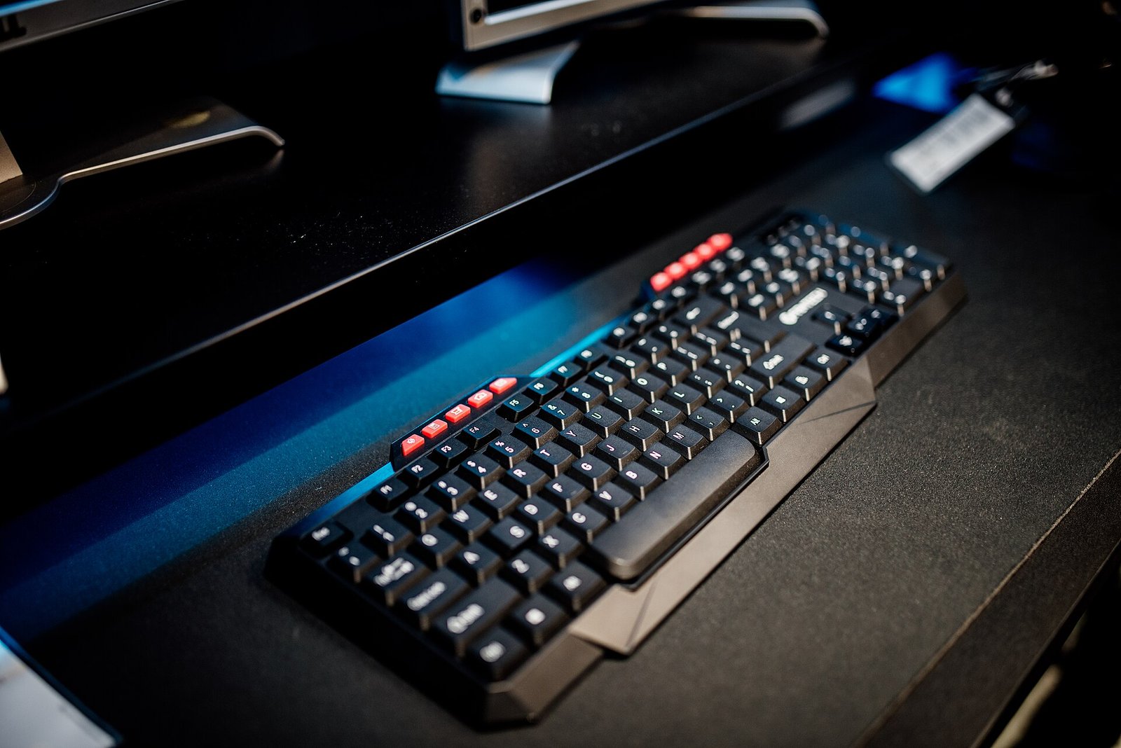 Keyboard on a desk